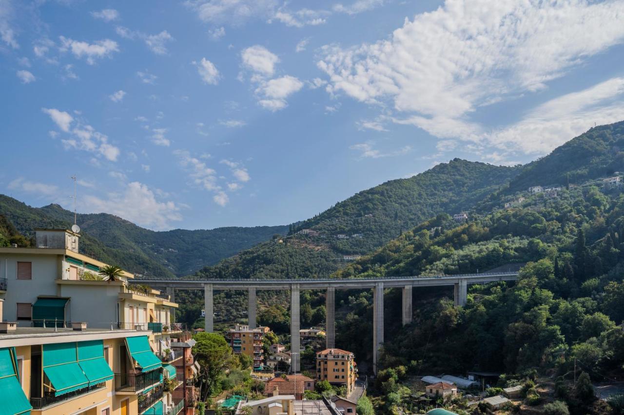 073 - Casa Rapallo Con Attico Privato, 10 Minuti Mare Spiaggie A Piedi Extérieur photo